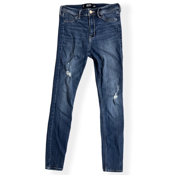 3/$30 HOLLISTER High Rise Jean Legging Lightly Distressed 5 / W27 - Picture 1 of 3